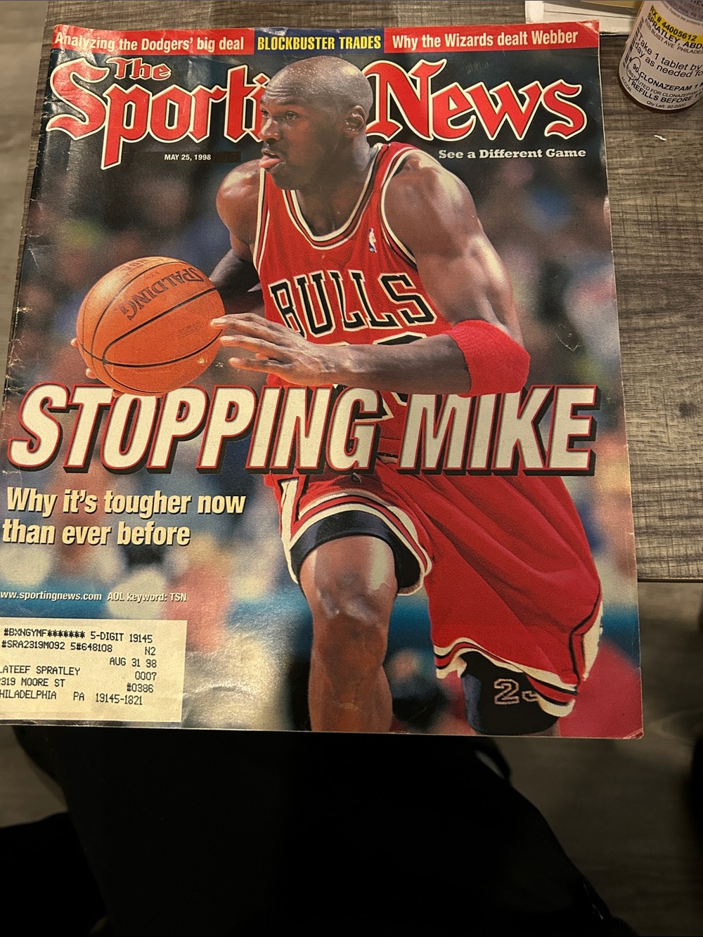 The Sporting News Magazine featuring Michael Jordan - Red